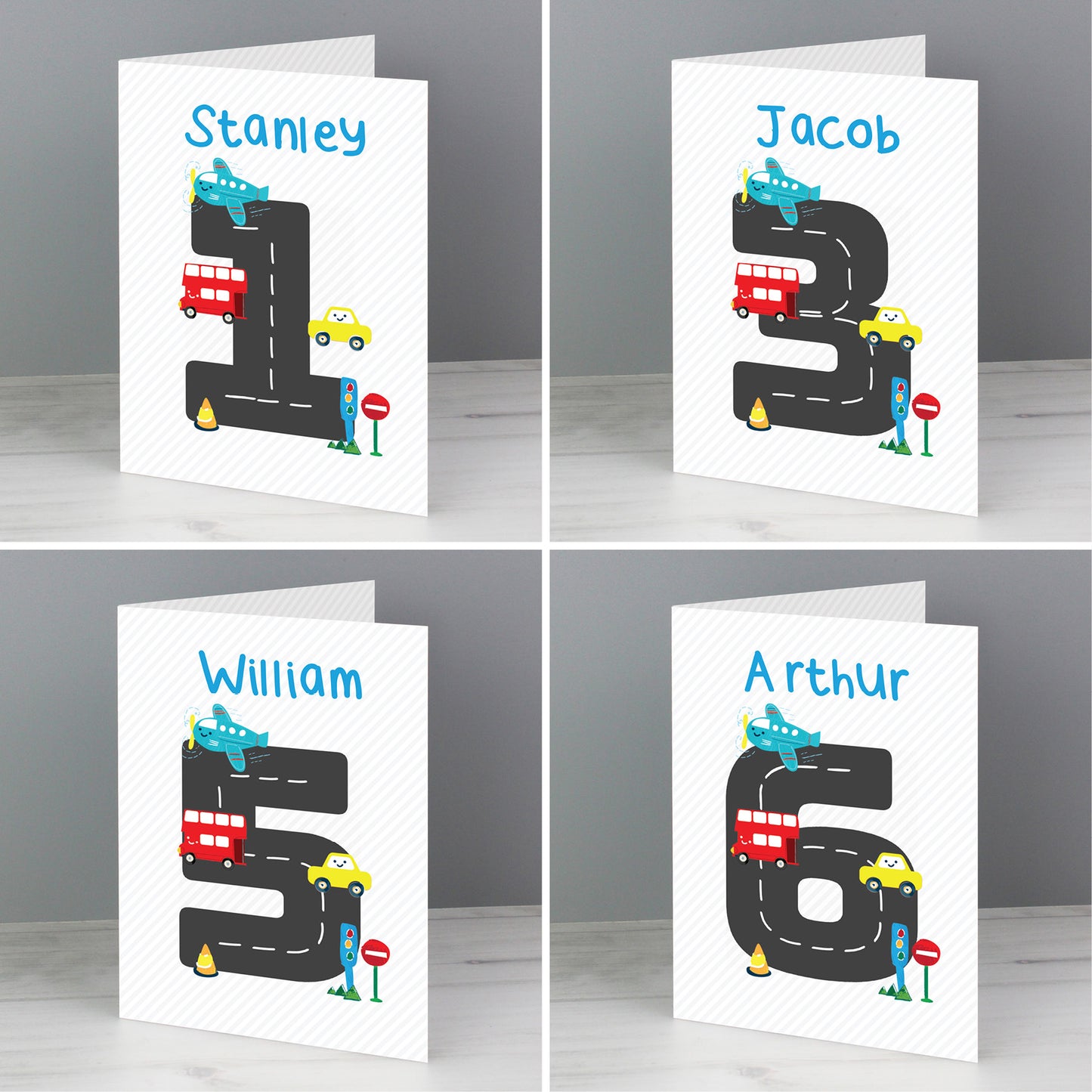 Personalised Vehicles Birthday Card