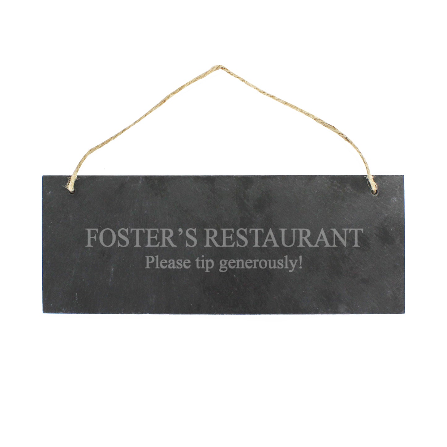 Personalised Engraved Hanging Slate Plaque