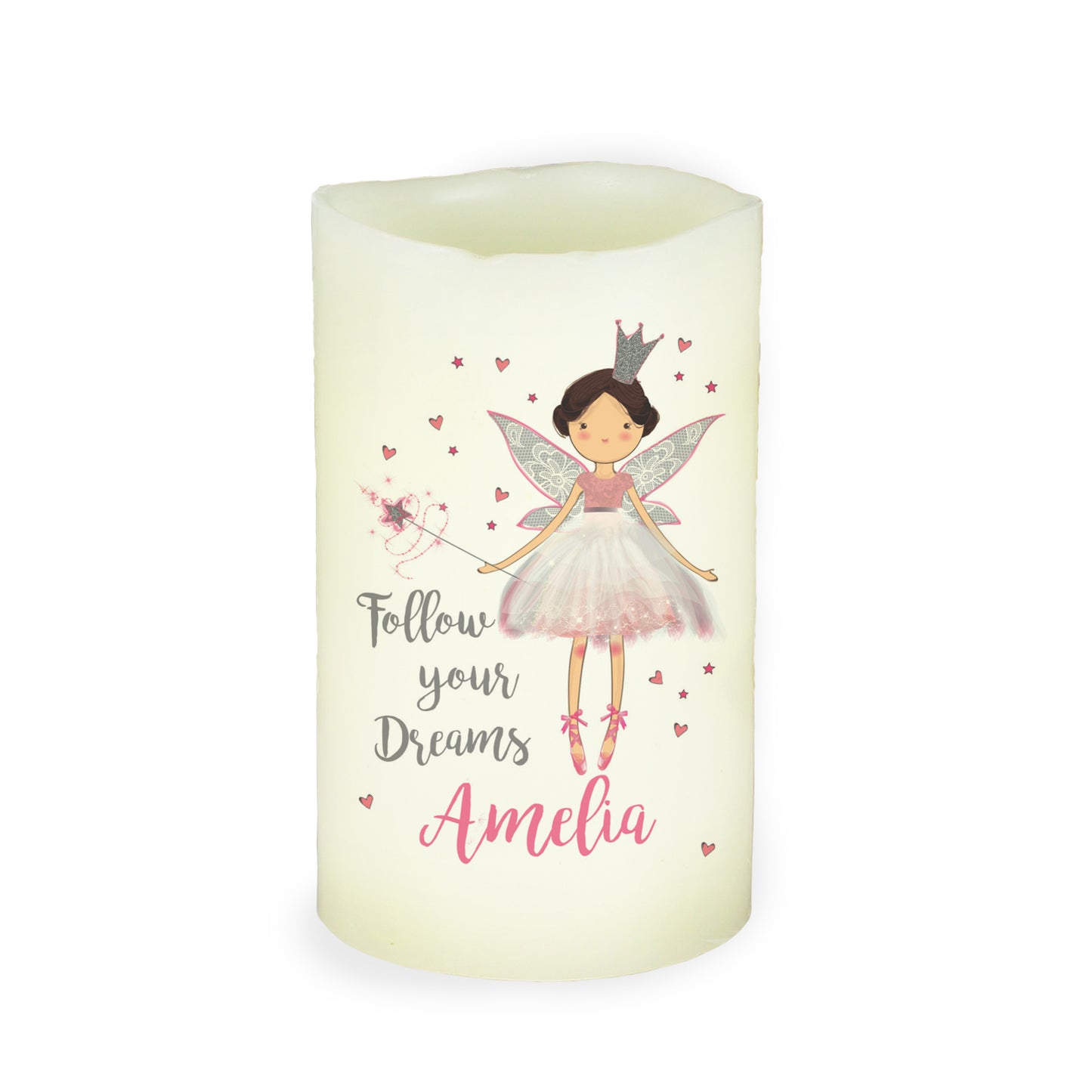 Personalised Fairy Princess Night Light LED Candle