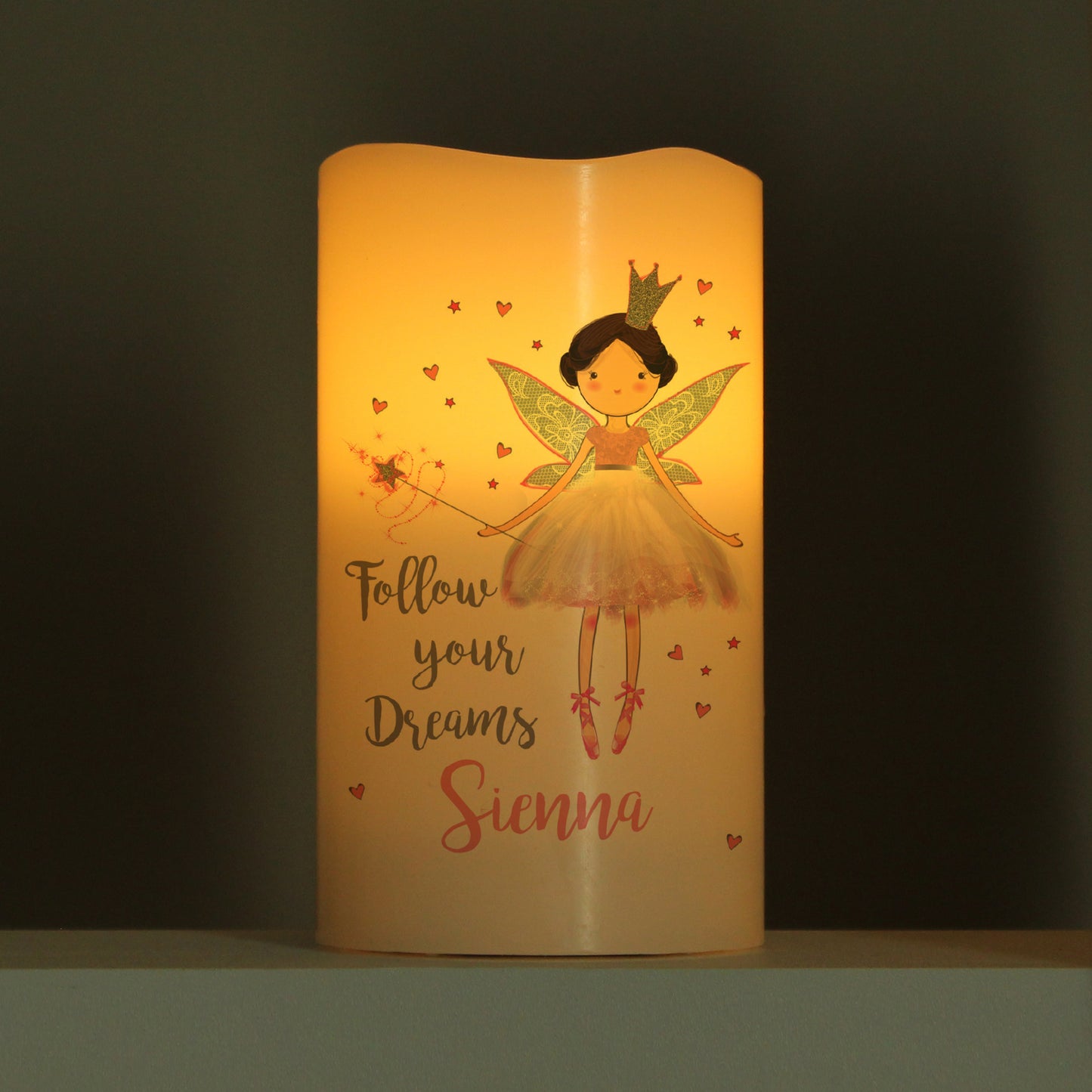 Personalised Fairy Princess Night Light LED Candle