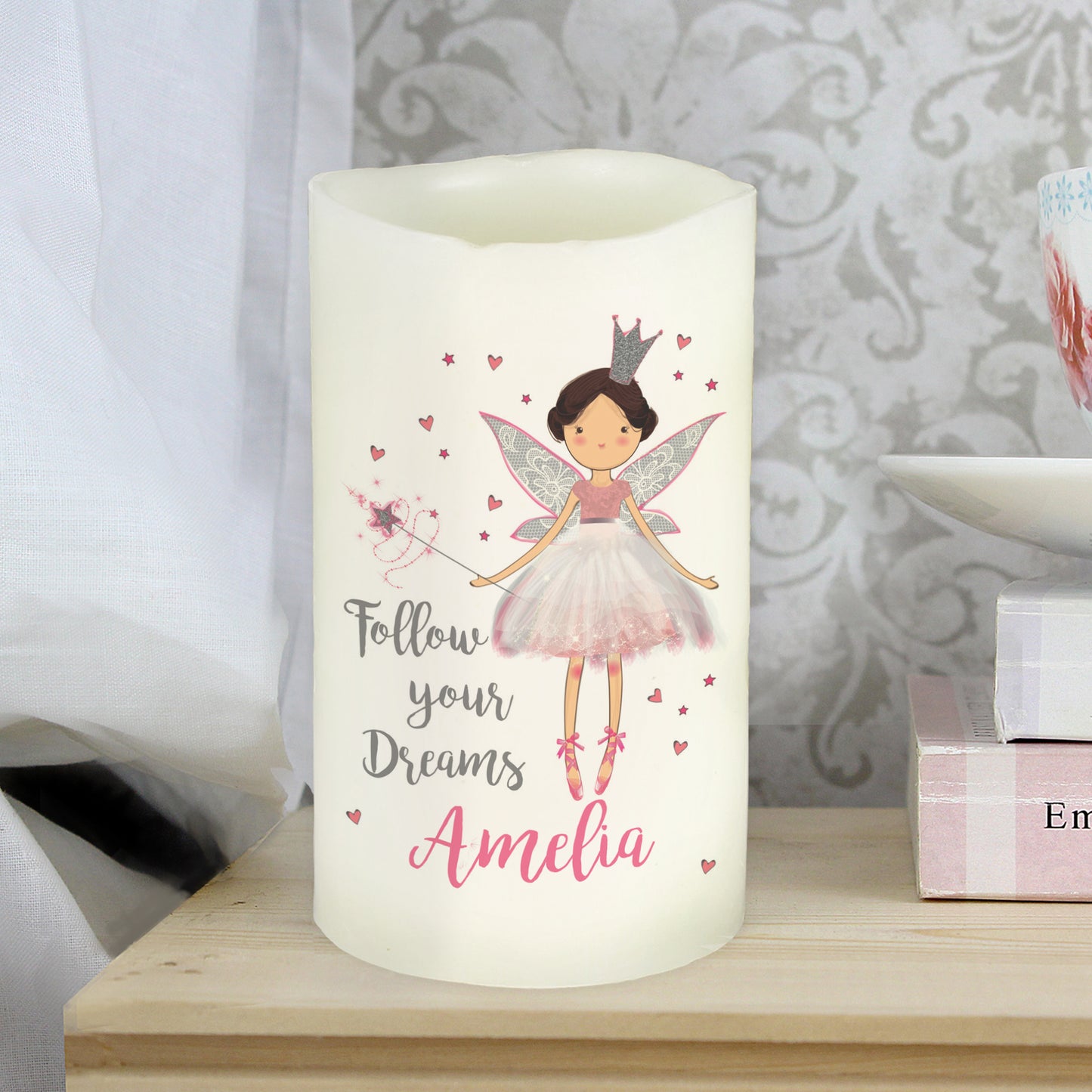Personalised Fairy Princess Night Light LED Candle