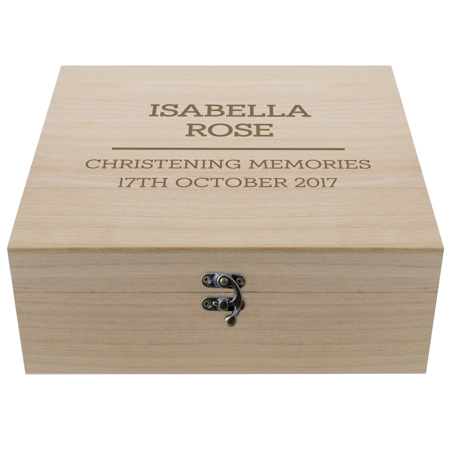 Personalised Any Message Large Wooden Keepsake Box