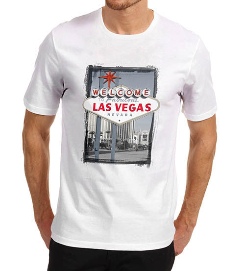 Mens Welcome to Las Vegas Iconic Sign T-Shirt