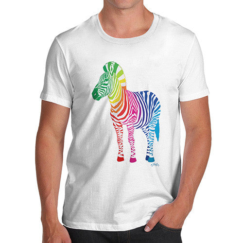 Men's Rainbow Zebra T-Shirt