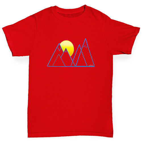 Triangle Mountain Sunset Girl's T-Shirt