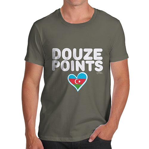 Funny T Shirts Douze Points Azerbaijan Men's T-Shirt X-Large Khaki