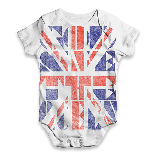 Union Jack God Save the Queen Baby Unisex ALL-OVER PRINT Baby Grow Bodysuit