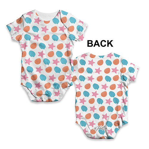 Seashells and Starfishes Baby Unisex ALL-OVER PRINT Baby Grow Bodysuit