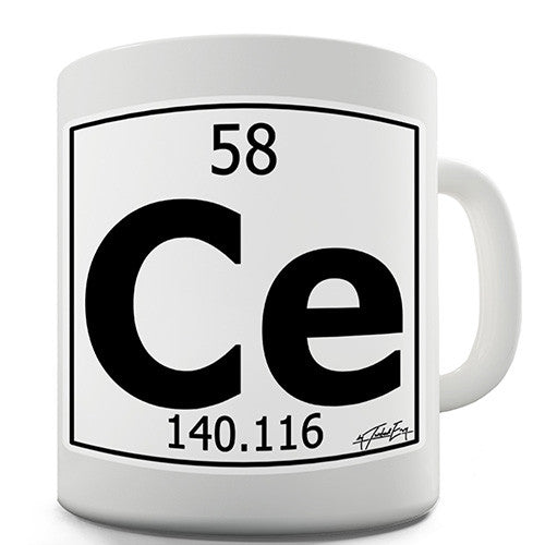 Periodic Table Of Elements Ce Cerium Novelty Mug