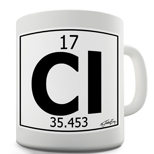 Periodic Table Of Elements Cl Chlorine Novelty Mug