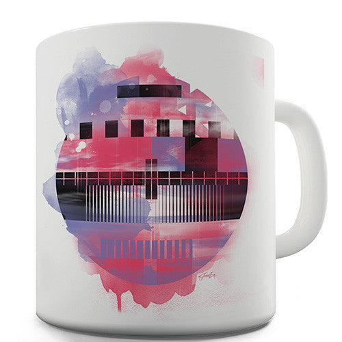 Red and Blue Geometry Novelty Mug