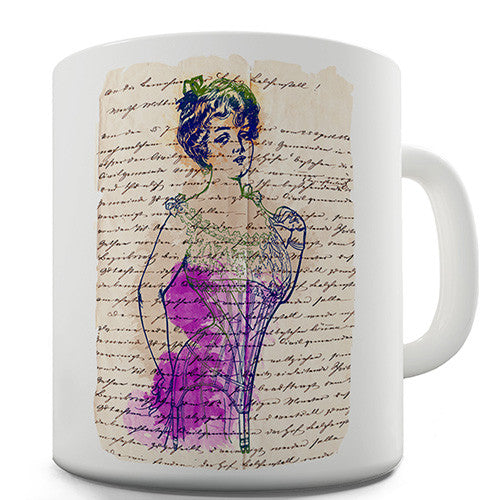 Book Print Edwardian Lady Novelty Mug