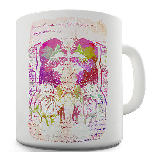 Book Print Victorian Ladies Novelty Mug
