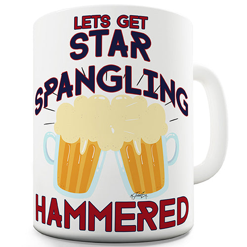 Star Spangling Hammered Ceramic Mug