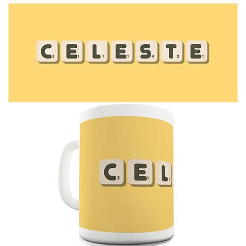 Personalised Board Game Name Yellow Funny Mug