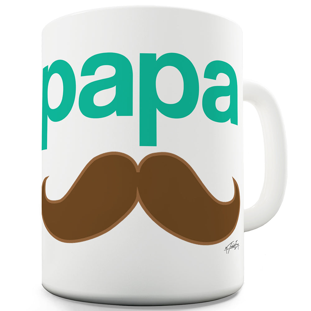Hipster Papa Funny Office Secret Santa Mug
