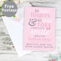 Personalised '10 Little Fingers' Pink Baby Card