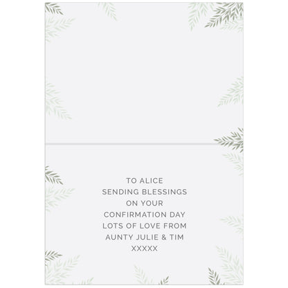 Personalised Confirmation Card