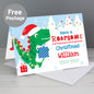 Personalised Dinosaur 'Have a Roarsome Christmas' Card