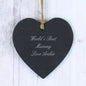 Personalised Script Engraved Slate Heart Decoration