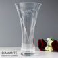 Personalised Large Hand Cut Diamante Heart Vase