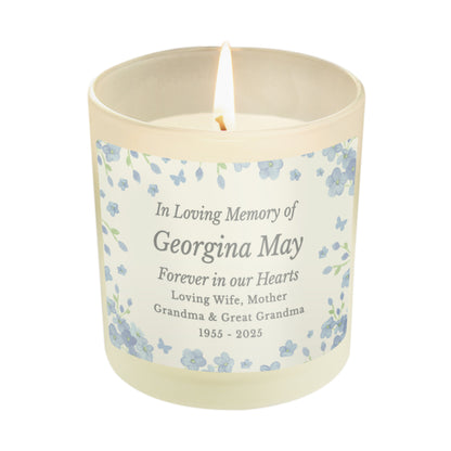 Personalised Memorial Forget Me Not Candle Jar