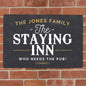 Personalised Staying Inn Metal Sign