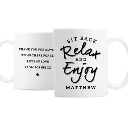 Personalised Sit Back & Relax Mug