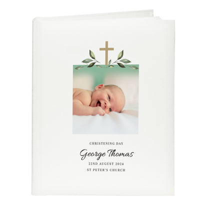 Personalised Religious Cross Photo Upload Traditional Photo Album