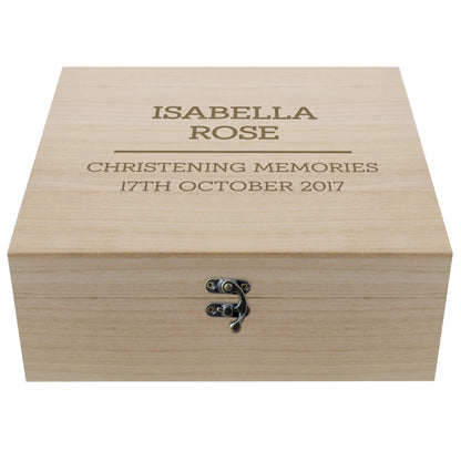 Personalised Any Message Large Wooden Keepsake Box