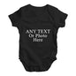 Personalised Design Your Own Wording Photo Baby Unisex Baby Grow Bodysuit