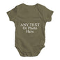 Personalised Design Your Own Wording Photo Baby Unisex Baby Grow Bodysuit