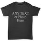 Girls novelty tees Personalised Design Your Own Wording Photo Girl's T-Shirt Age 12-14 Black