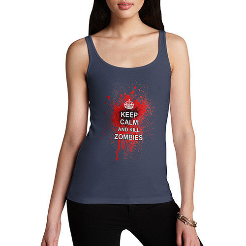 Women's Keep Calm And Kill Zombies Tank Top