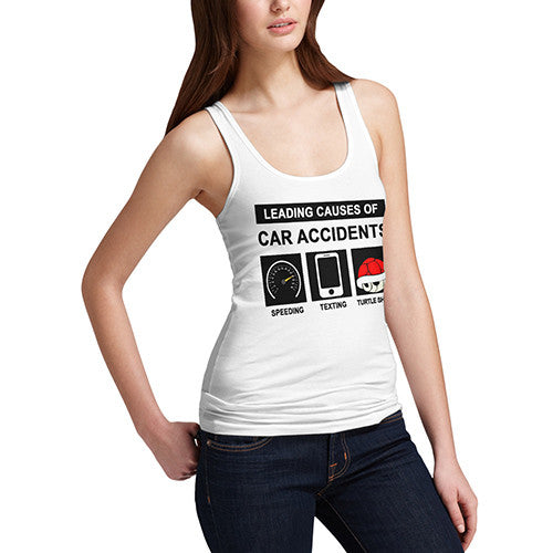 Women's Leading Causes Of Car Accidents Funny Tank Top