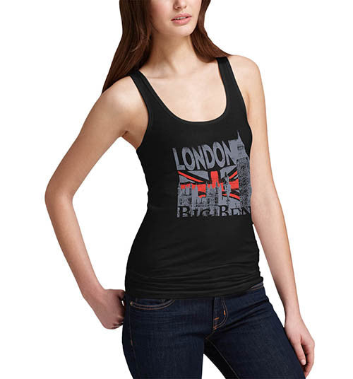 Womens London Big Ben Union Jack Tank Top