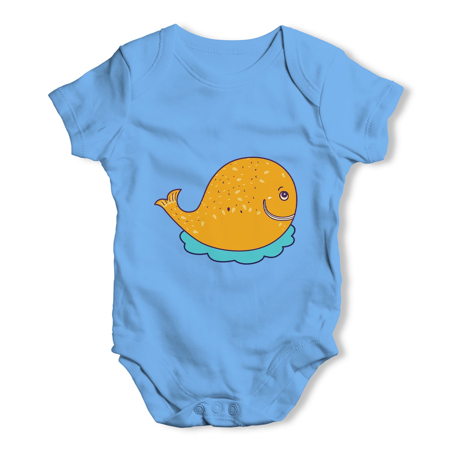 Cartoon Whale Baby Grow Bodysuit