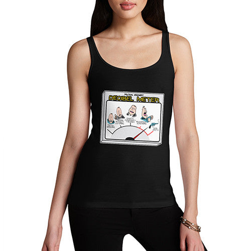 Women's Political Argument Decibel Meter Funny Tank Top