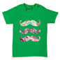 Floral Moustache Baby Toddler T-Shirt