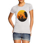Womens Vintage Beach Sunset Print T-Shirt