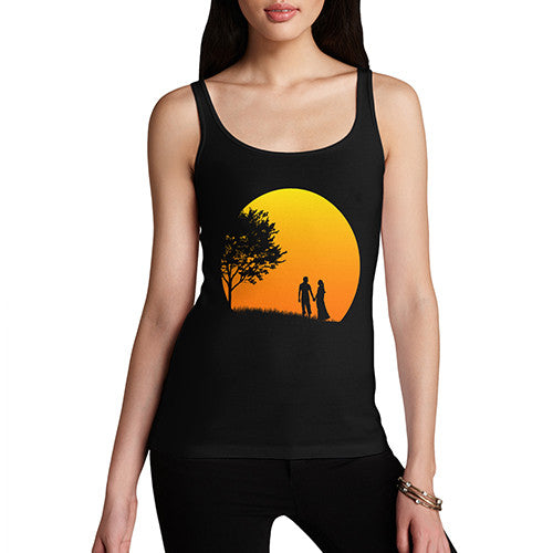 Womens Romantic Summer Sunset Tank Top