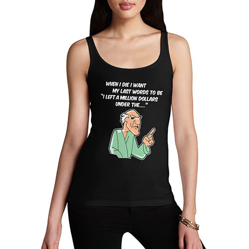 Womens Funny Last Words Tank Top