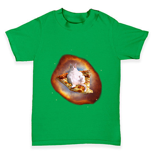 Space Pizza Cat Baby Toddler T-Shirt