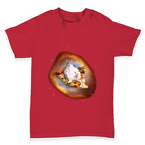 Space Pizza Cat Baby Toddler T-Shirt