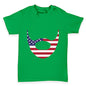 American Flag Beard Baby Toddler T-Shirt