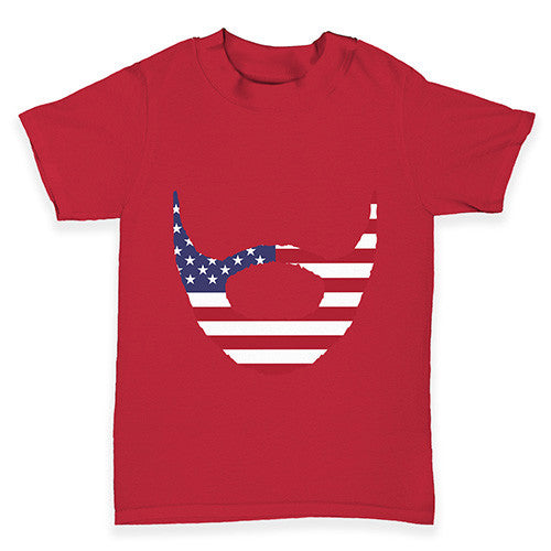American Flag Beard Baby Toddler T-Shirt
