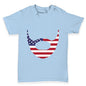 American Flag Beard Baby Toddler T-Shirt