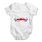 Union Jack Moustache Baby Grow Bodysuit