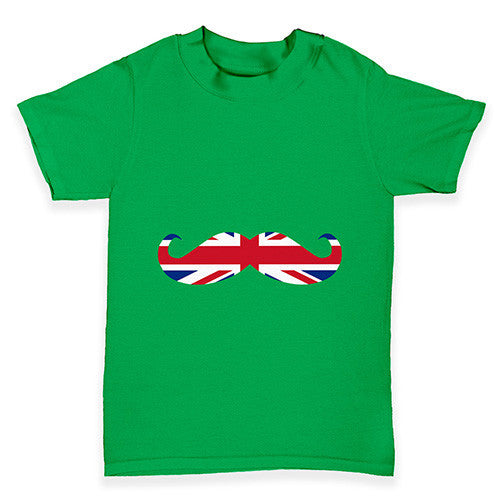 Union Jack Moustache Baby Toddler T-Shirt