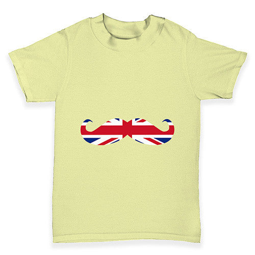 Union Jack Moustache Baby Toddler T-Shirt